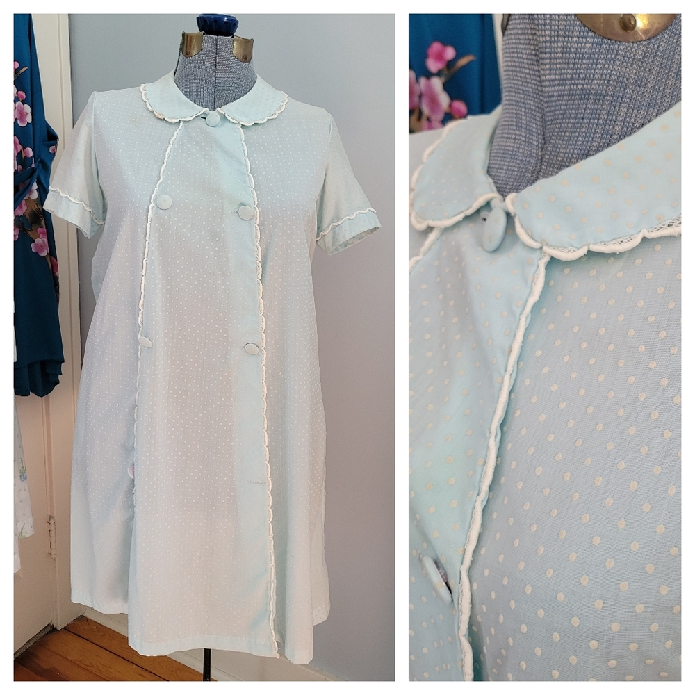 Vintage Swiss Dot Housecoat